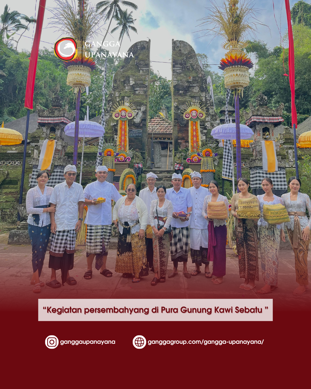 Piodalan Pura Gunung Kawi Sebatu