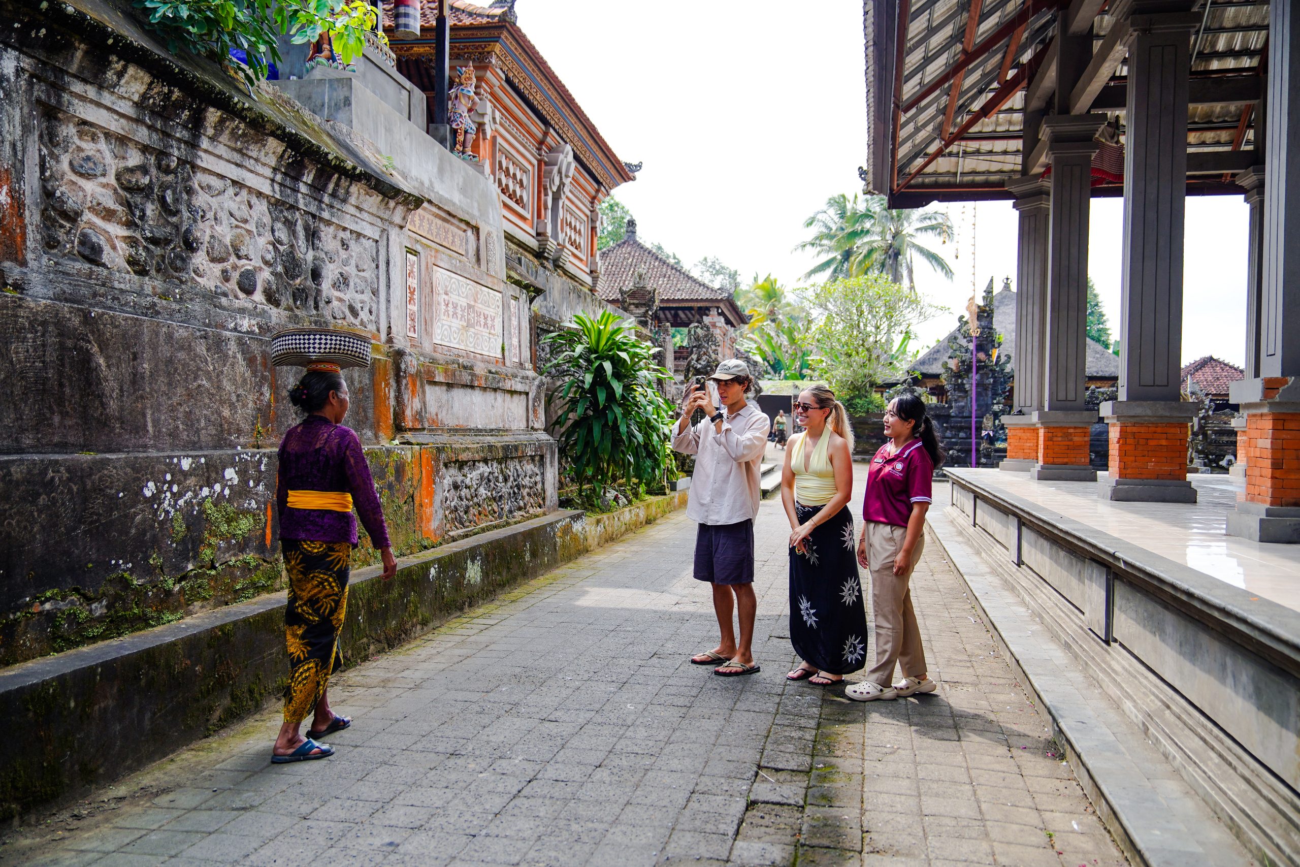 Travelers exploring traditional village life in Sebatu near Ubud Bali