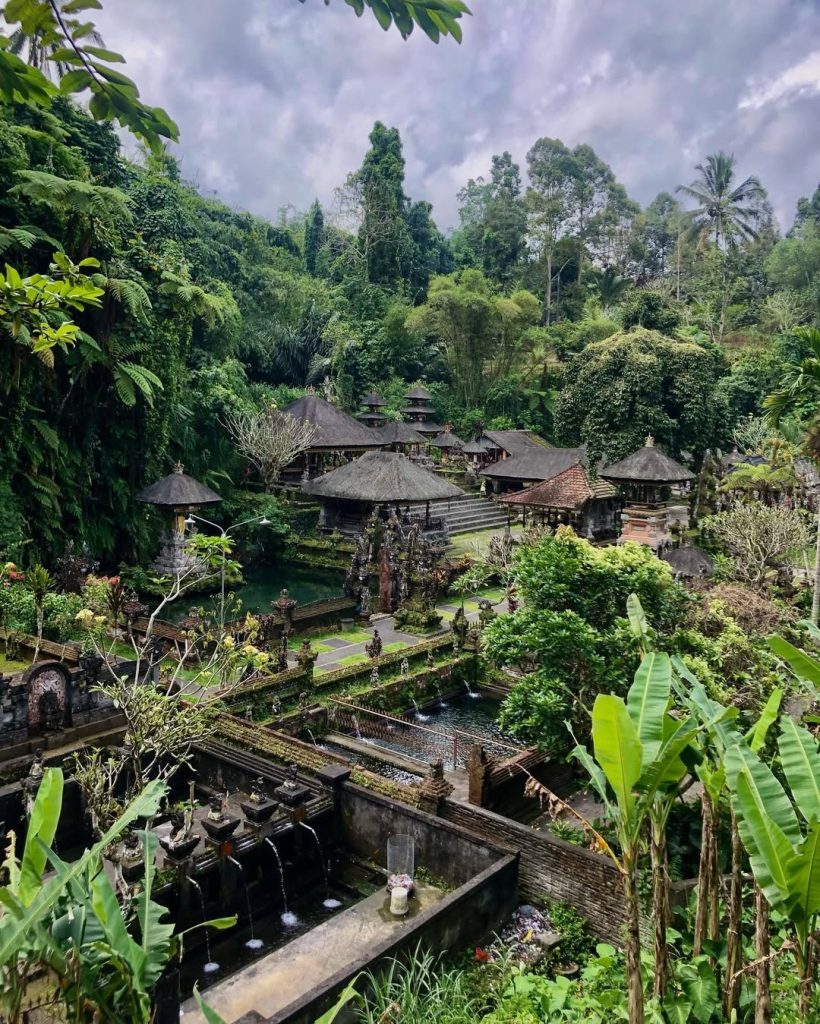 Lush tropical village landscape in Sebatu Bali