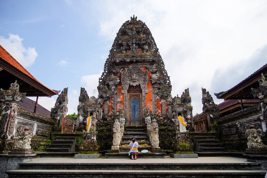 Historic Balinese temple architecture in Sebatu Village Bali
